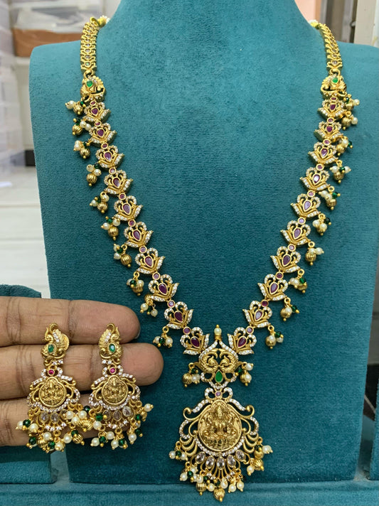 Antique Gold Lakshmi Temple Necklace Set