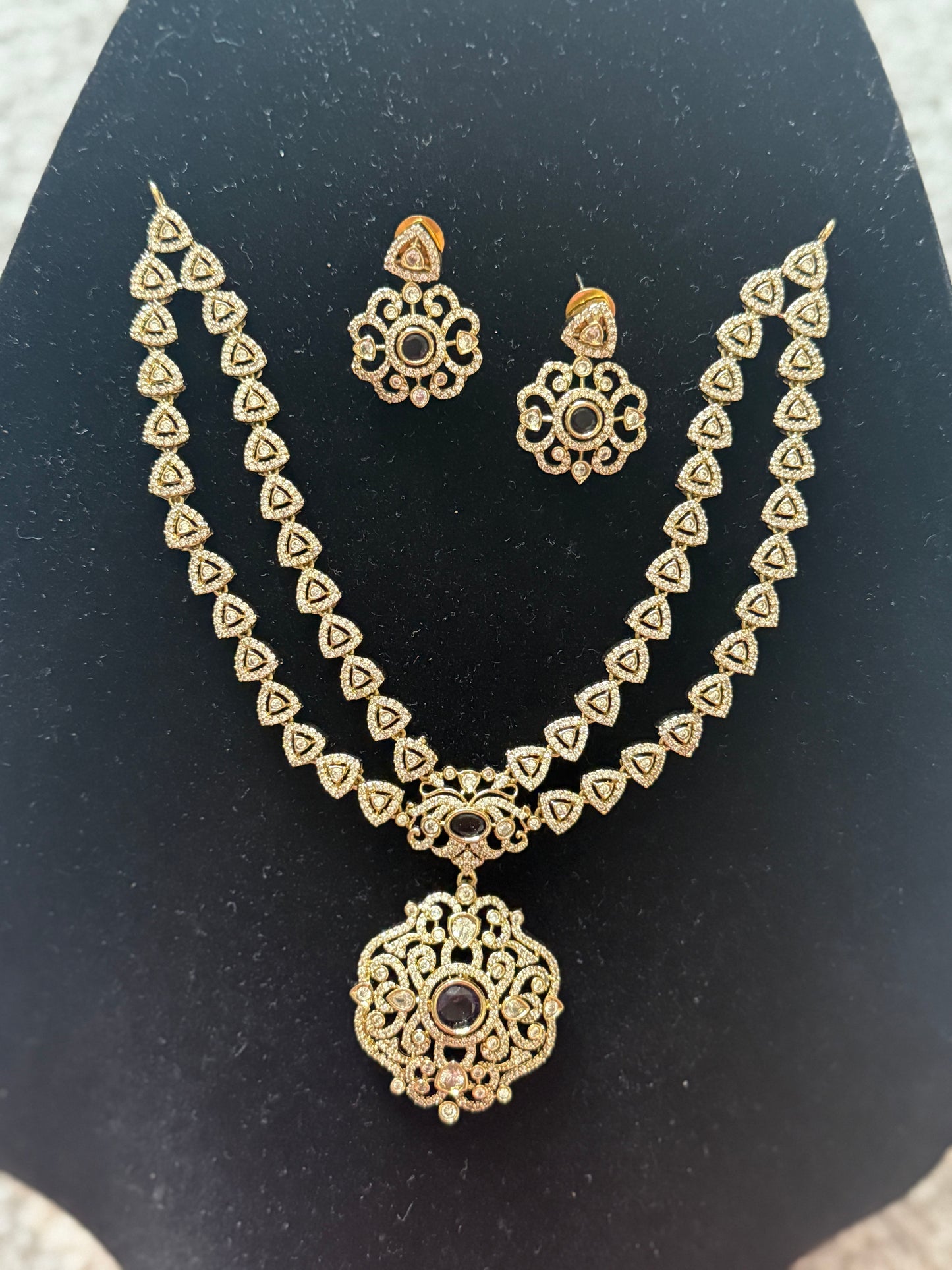 Premium Victoria two layer kundan set
