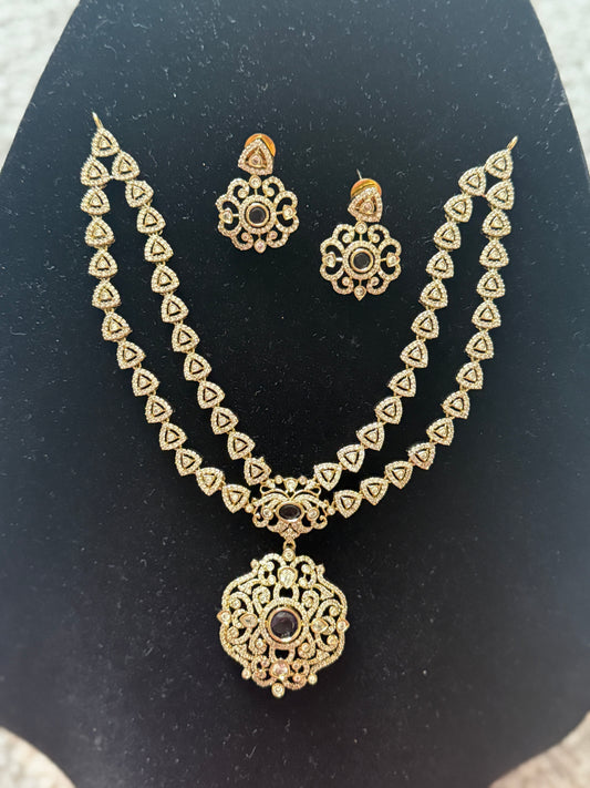 Premium Victoria two layer kundan set